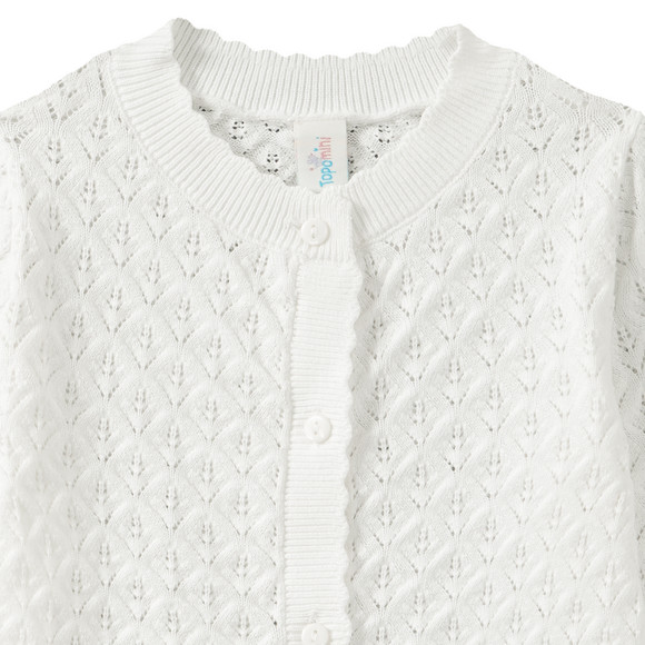 Topomini Baby Strickjacke mit Ajour-Muster