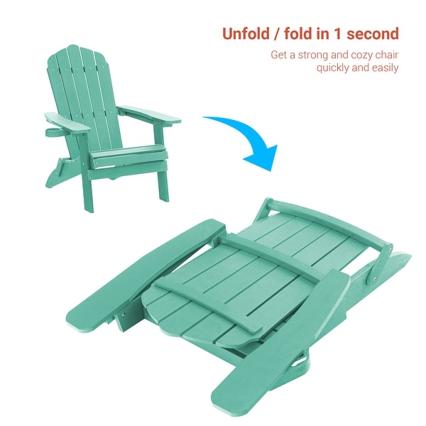 AOOLIMICS Patio Folding Adirondack Chairs Fire Pit Chair