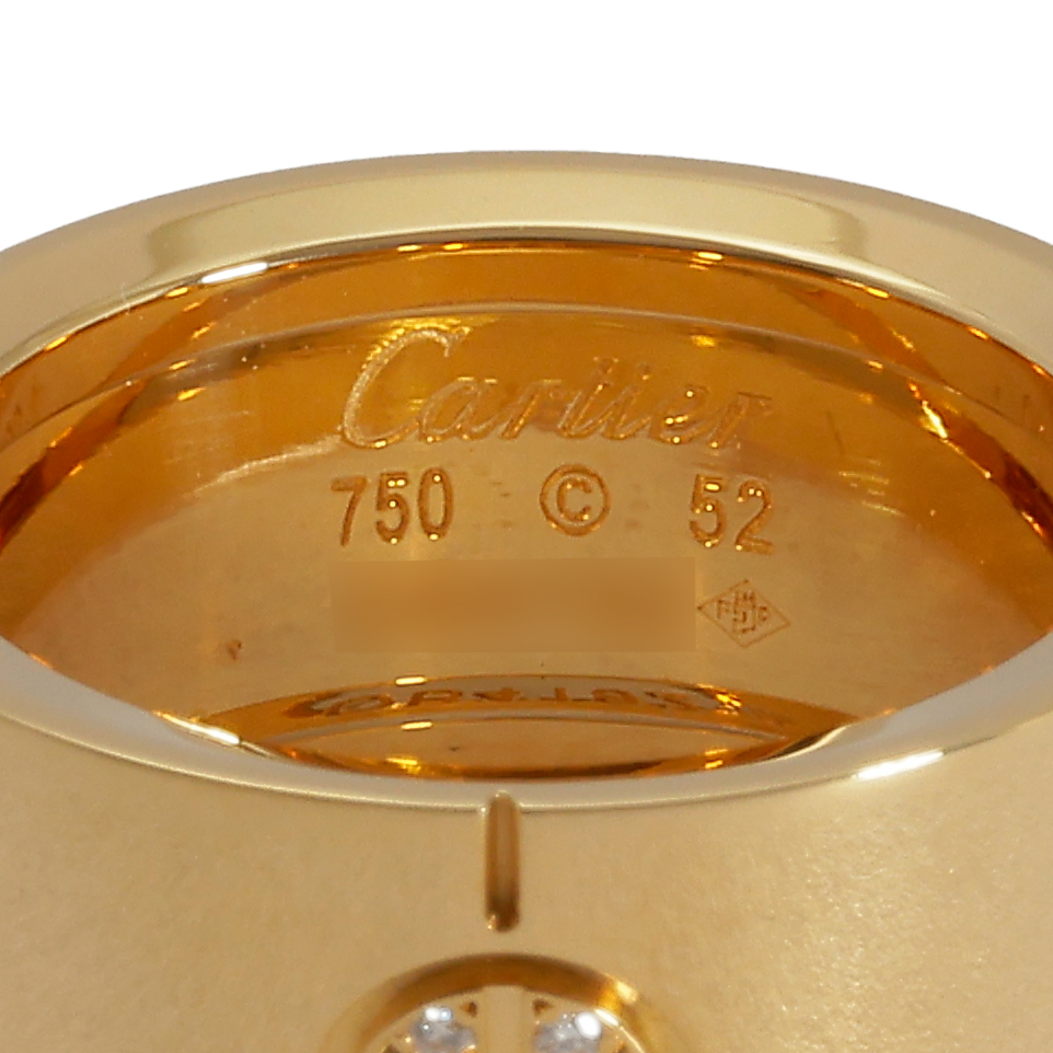 Cartier Love Diamond Ring 18K Yellow Gold