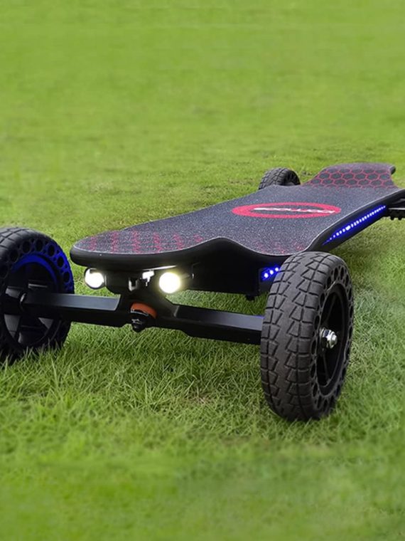 Electric Skateboard 4000 Watts | 12S3P | 35 mph | 22 Mile Range | 6′′ Wheels | Cool Lights | – Black  sgtnighsdesigns