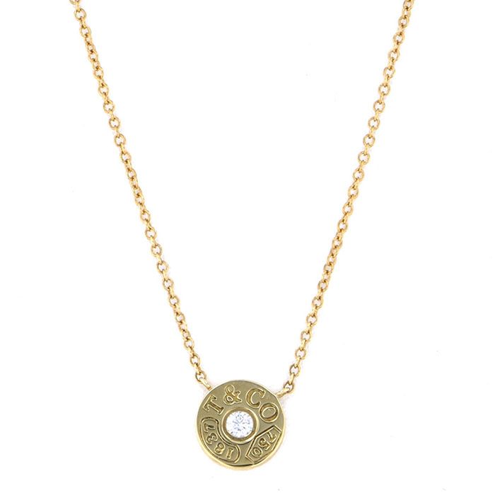 Tiffany & Co. Tiffany Circle K18YG Yellow Gold Necklace Diamond