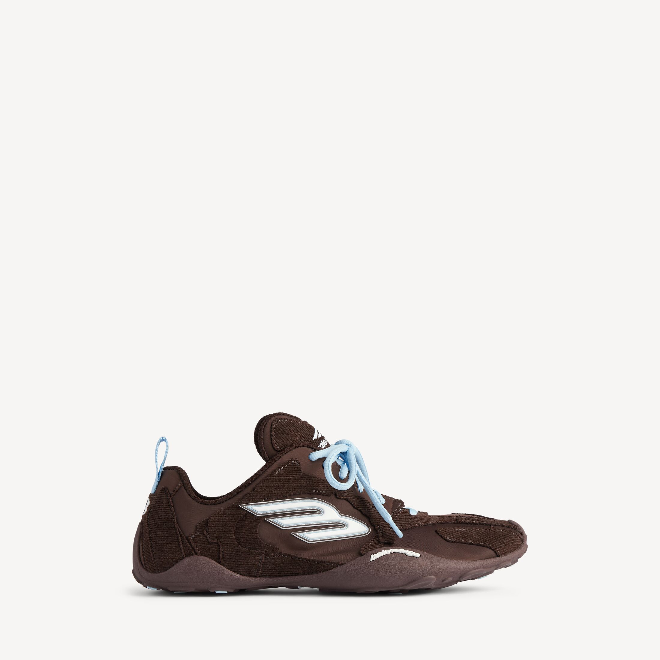 MEN'S MONDAY ULTRA SNEAKER IN BROWN/WHITE/LIGHT BLUE/BEIGE Monday Ultra Sneaker in brown, white, light blue and beige cotton and polyester