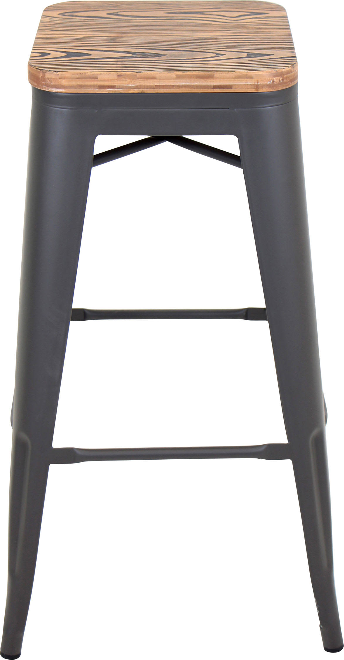 Set of 2 Oregon Industrial Barstool Grey/Brown - LumiSource