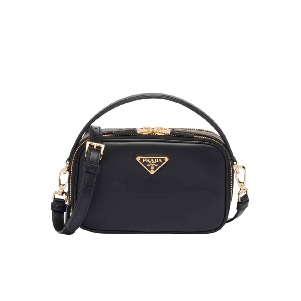 Prada Odette Leather Mini Bag Black 18Cm