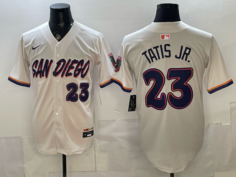 Men's San Diego Padres Fernando Tatis Jr. #23 Cream Limited Player Jersey