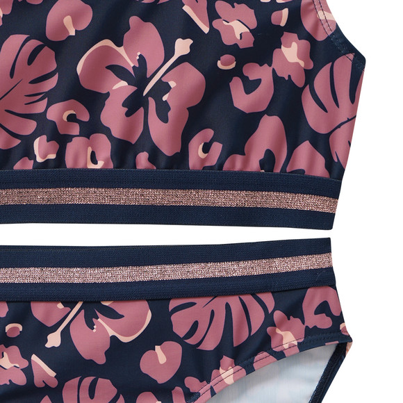 Yigga Mädchen Bikini mit Glitzer-Bund