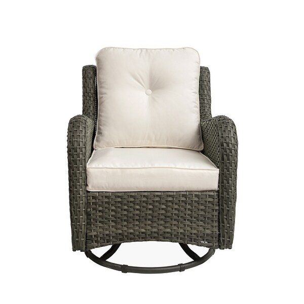 Patio Rattan Chairs Swivel Rocker