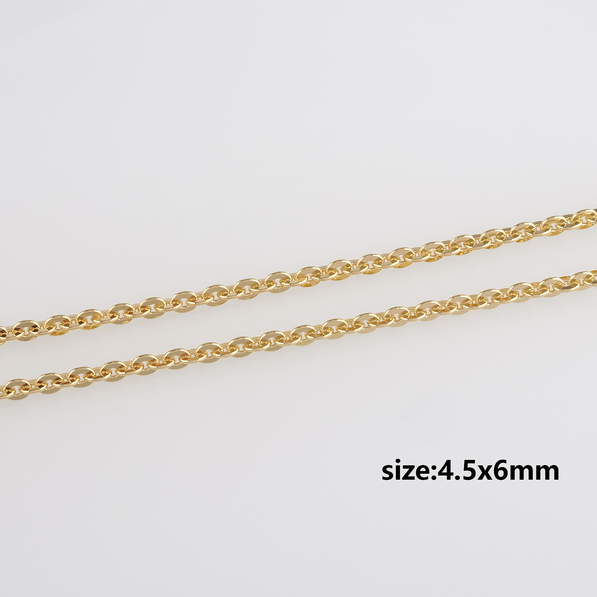 18K Gold Filled Round Chain Necklace,Minimalist Link Chain,Gold Rolo Chain Necklace for Women DIY Jewelry Making Supply