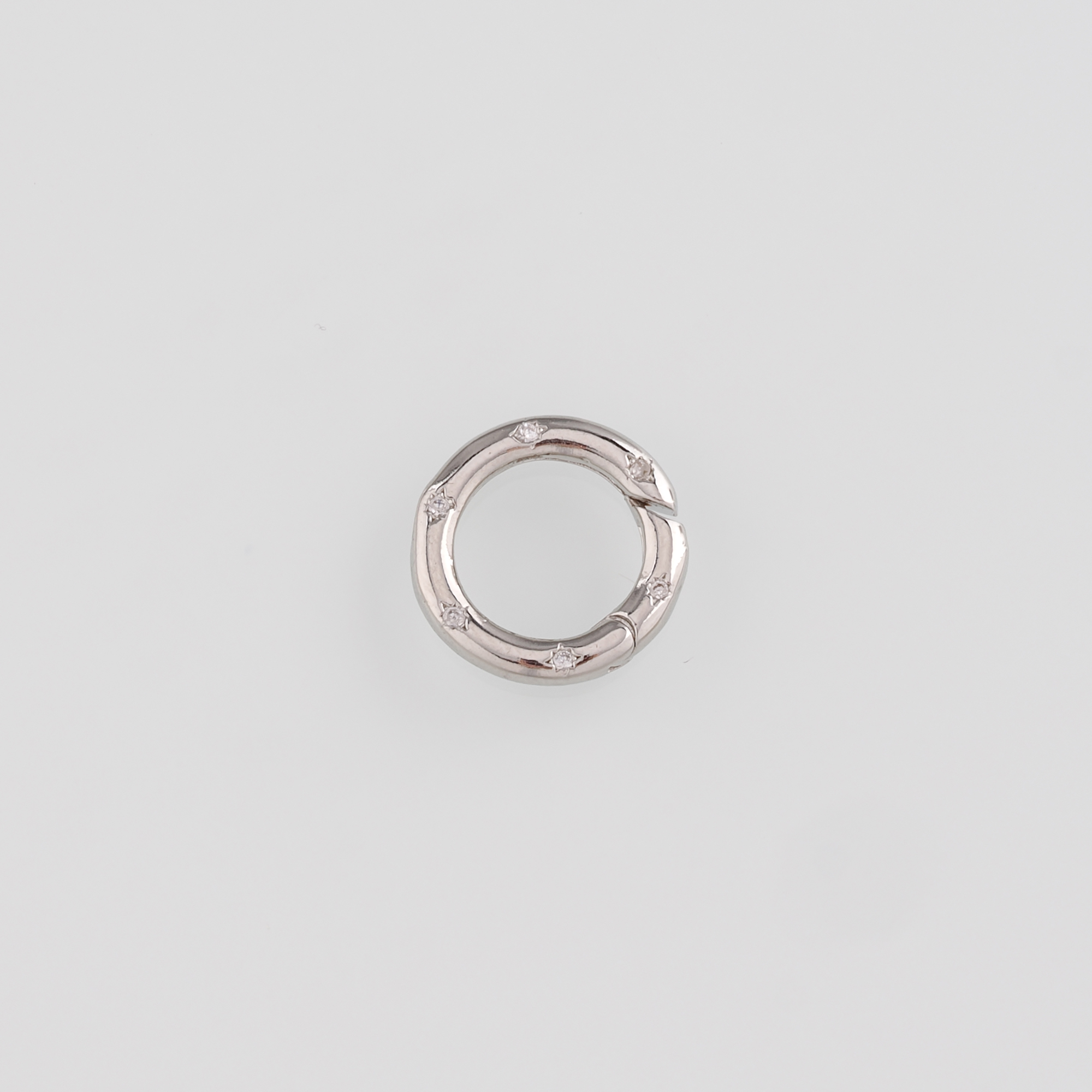 18K Gold Filled Round Spring Clasp,Push Gate Buckle Bracelet Necklace for DIY Jewelry Finding Necklace Bracelet