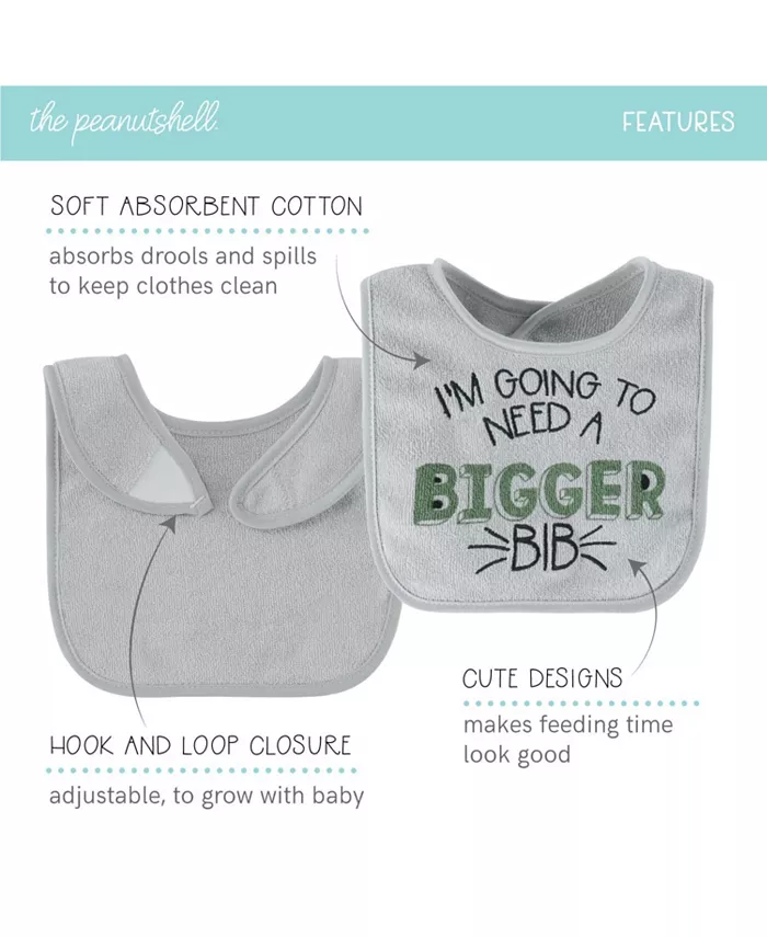 The Peanutshell Baby Girl Terry Bibs, 20 Pack for Feeding, Teething, or Drooling, Hello Sunshine Pastel Girl