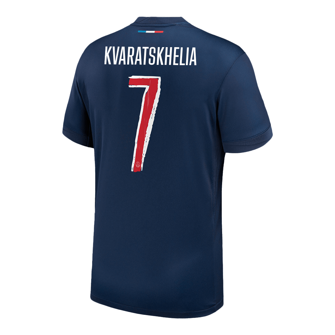 KVARATSKHELIA #7 PSG Home Soccer Jersey -UCL