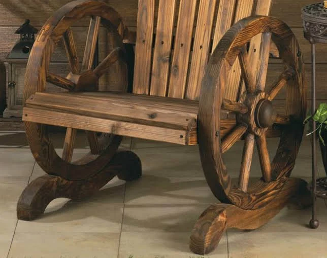 Wagon Wheel Adirondack Chair