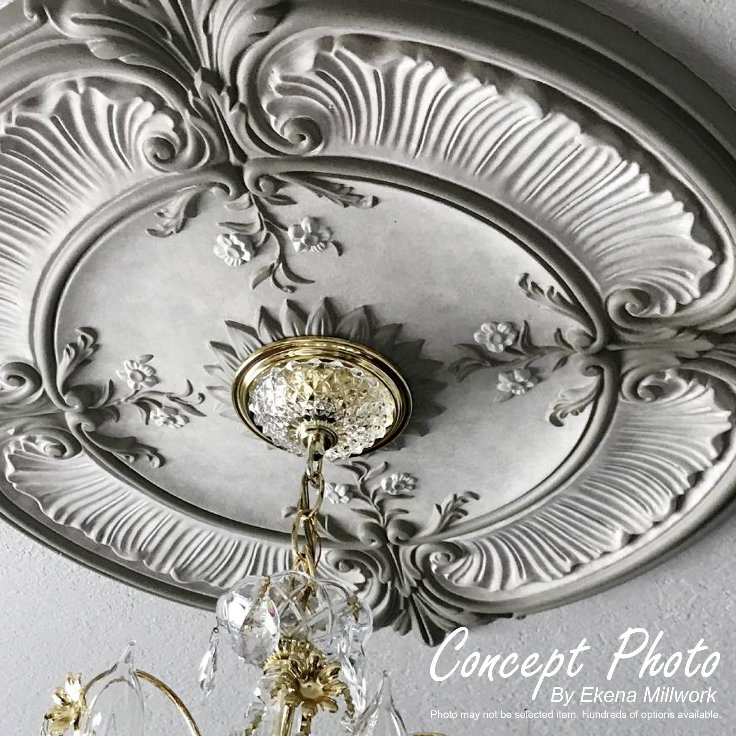 35 7/8x22W x 22 1/2x22H x 4 3/8x22P Antonio Ceiling Medallion (Green Gold)