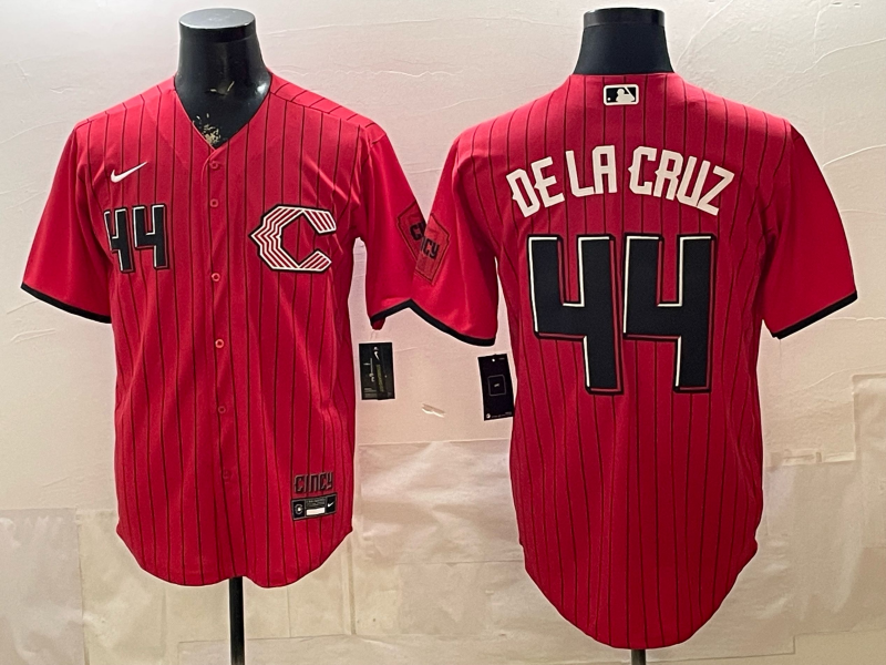 Men's Cincinnati Reds Elly De La Cruz #44 Red 2026 City Connect Stadium Jersey