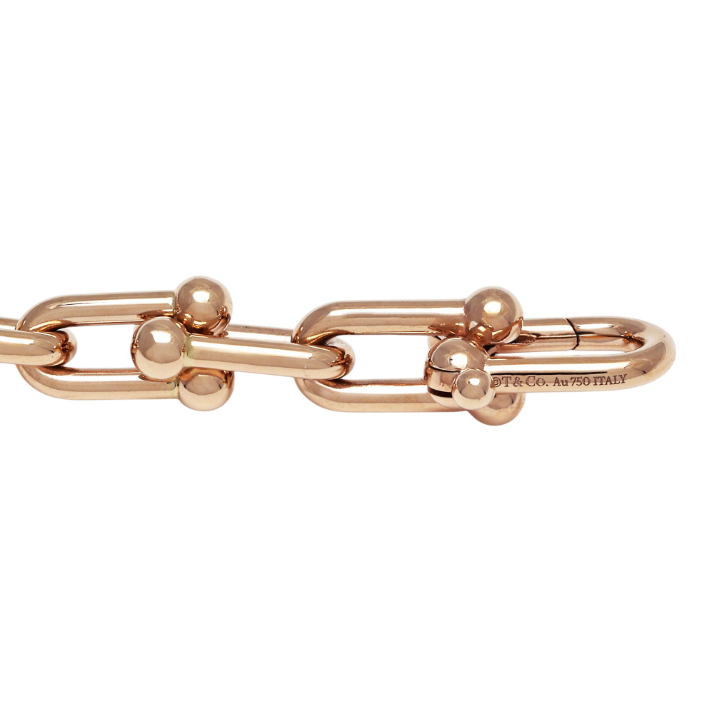 Tiffany & Co. Hardware Link Necklace 18K Rose Gold 70881489