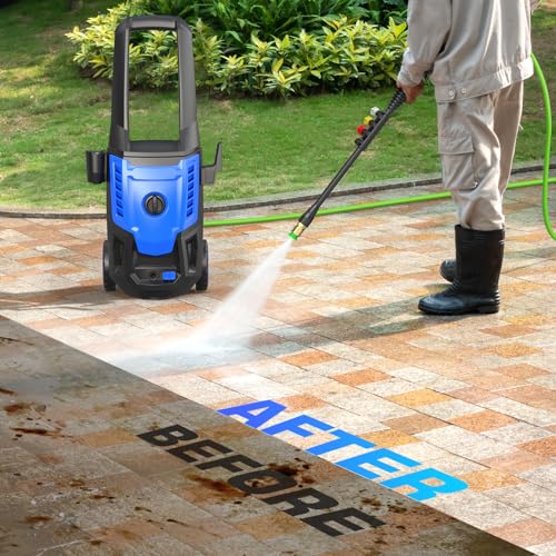 5000PSI Electric Pressure Washer, 2025 4.0 GPM High Power Washer Machine, with Adjustable Nozzle and Soap Bottle for Cars/Fences/Driveways/Home/Patios (Green)