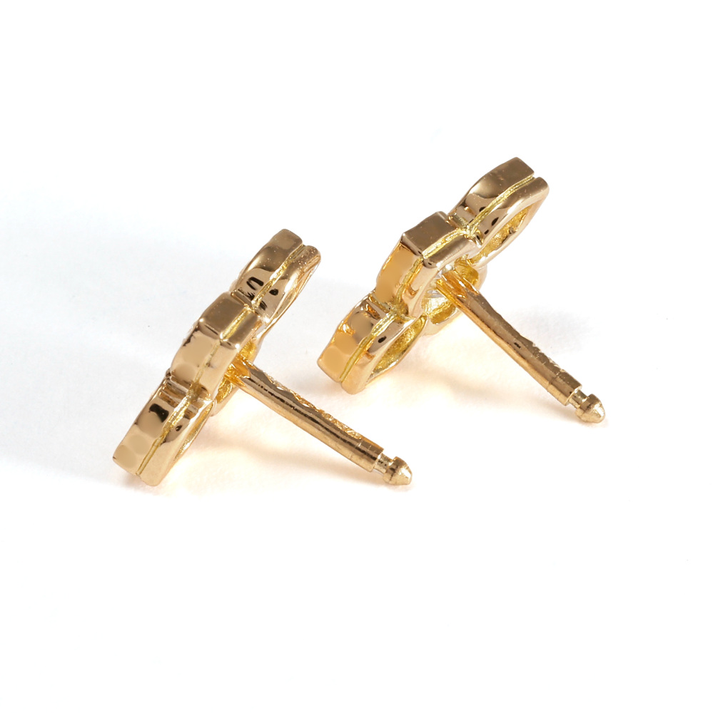 Cartier Hindu Earrings 18K Yellow Gold Diamond