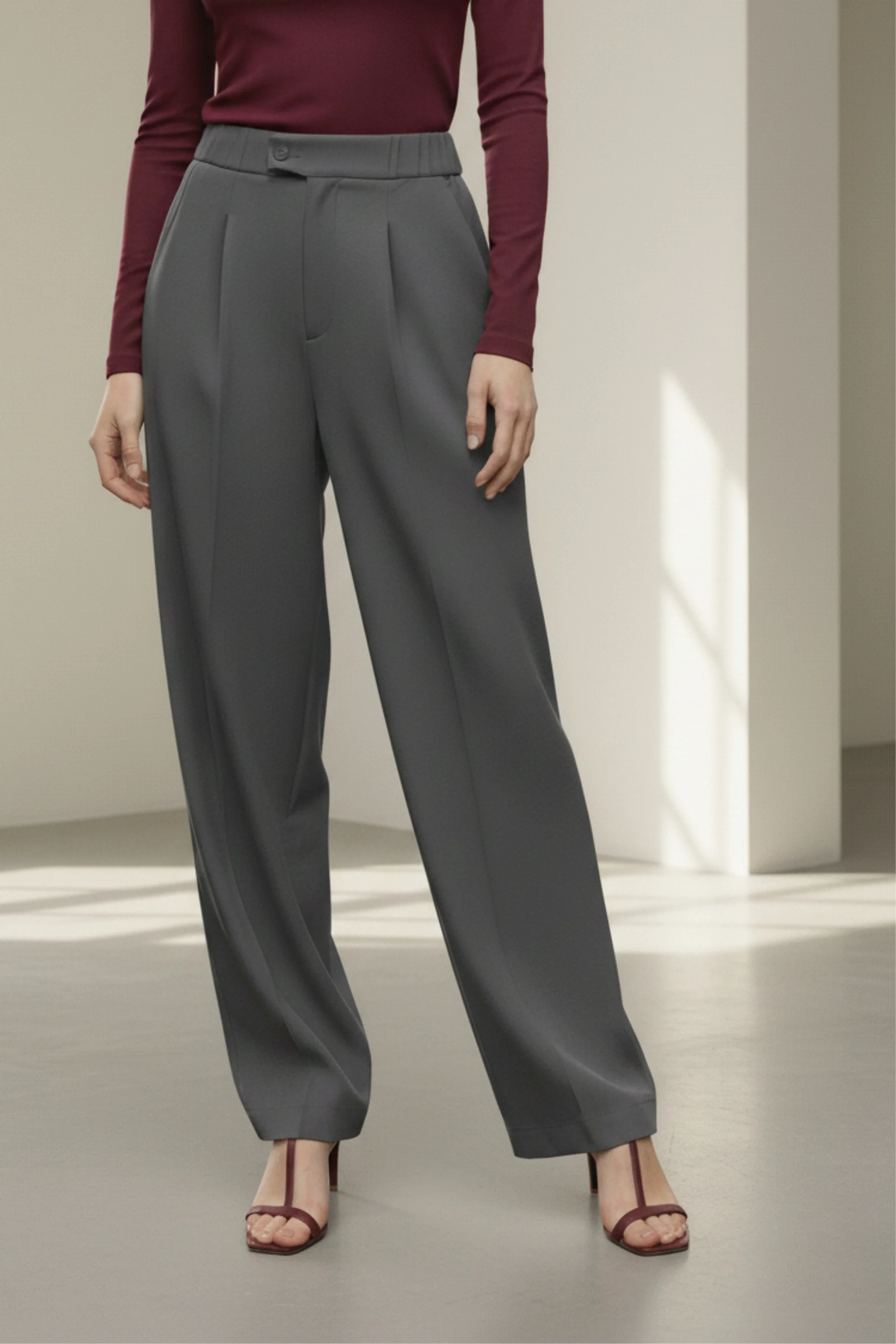 Urban Slate Wide Leg Trouser