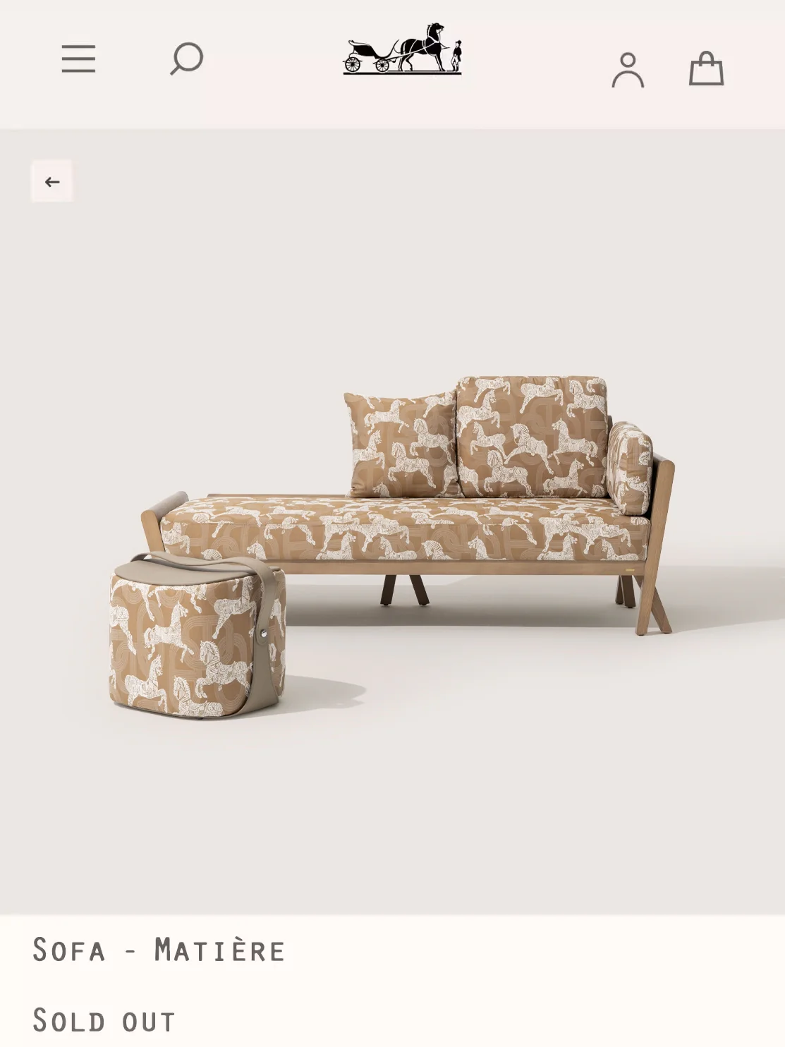 CH109 - Herm@s Deco Royal Horse Sofa Bed: Double-purpose, Wooden, Study