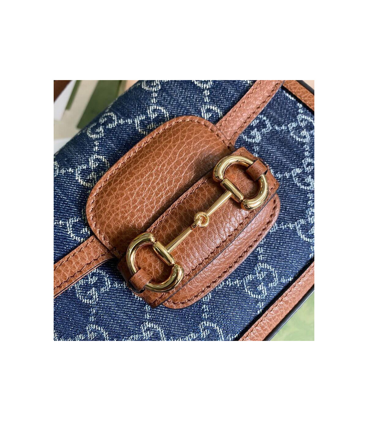 Gucci Horsebit 1955 Denim Mini Bag