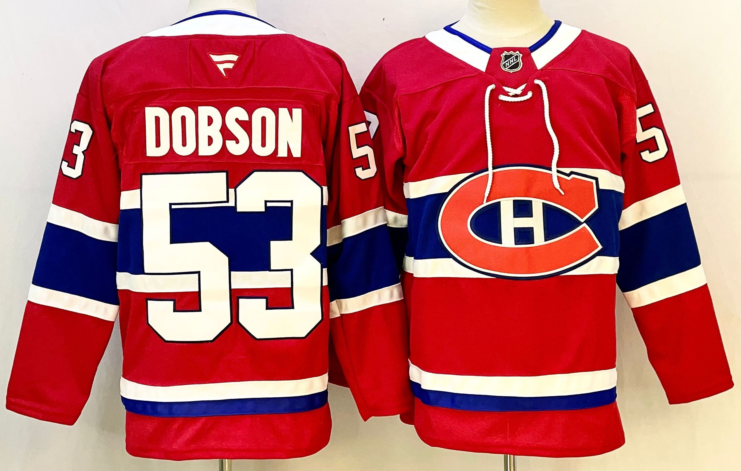 Men's Montreal Canadiens Noah Dobson #53 Fanatics Red Home Breakaway Jersey