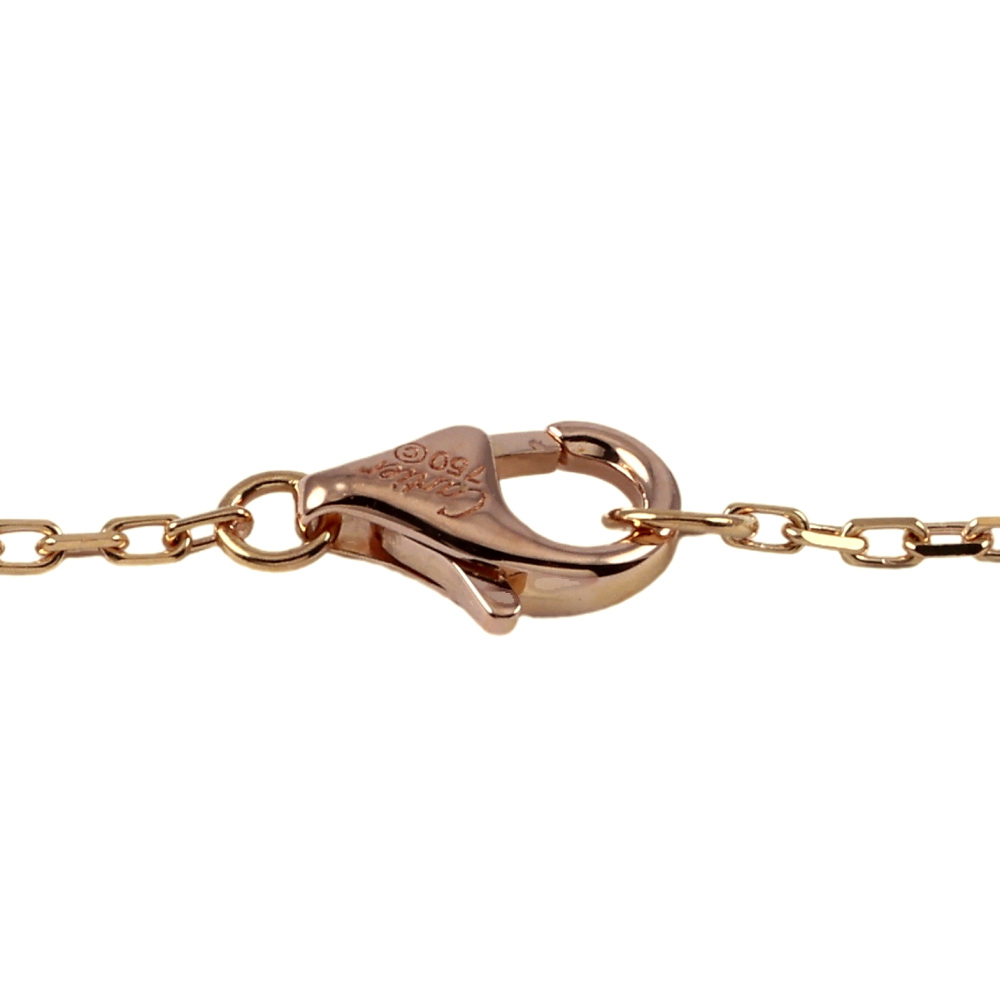 Cartier C Do Double Logo Necklace 18K Rose Gold Diamond B7219200