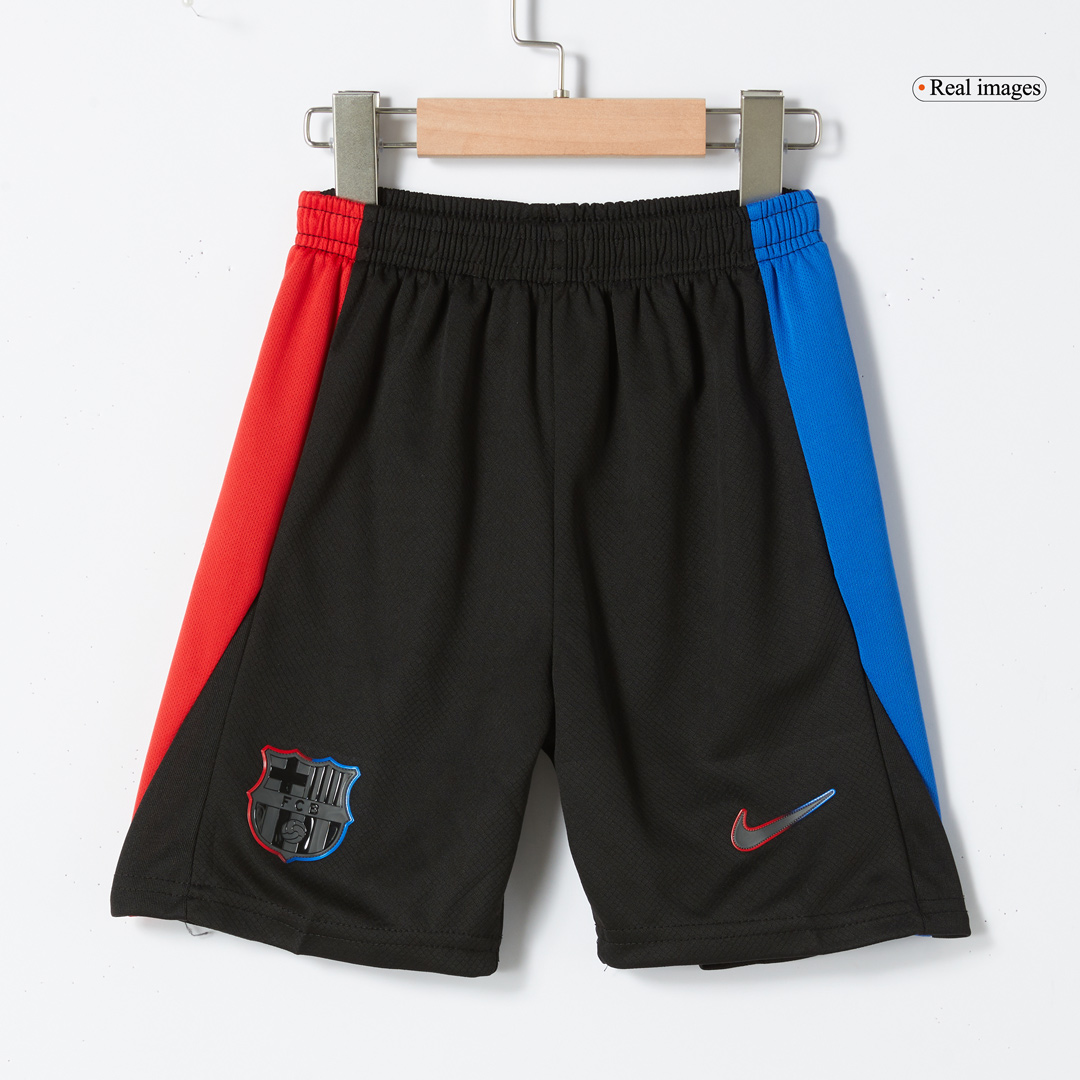 Barcelona Away Kids Soccer Jerseys Kit- Spotify Logo Without Text