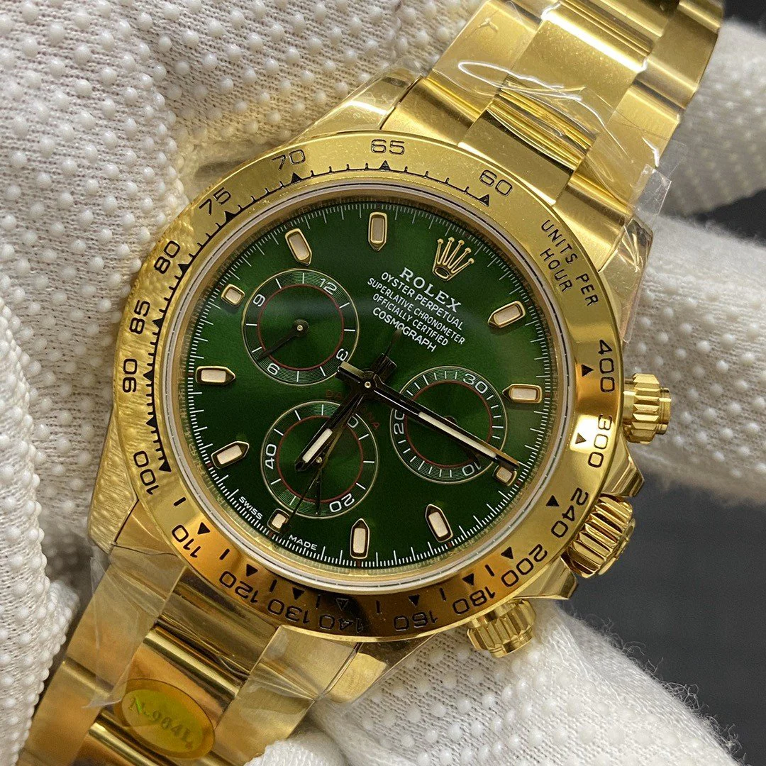 DAYTONA YELLOW GOLD GREEN DIAL 116508
