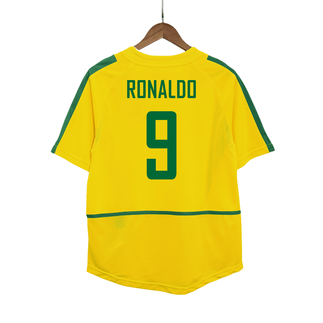 Retro Soccer Jersey RONALDO #9 Brazil Home 2002/03