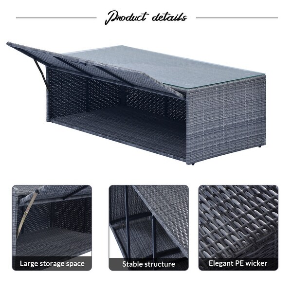 Go 6Piece AllWeather Wicker Pe Rattan Patio Outdoo Sectional Set