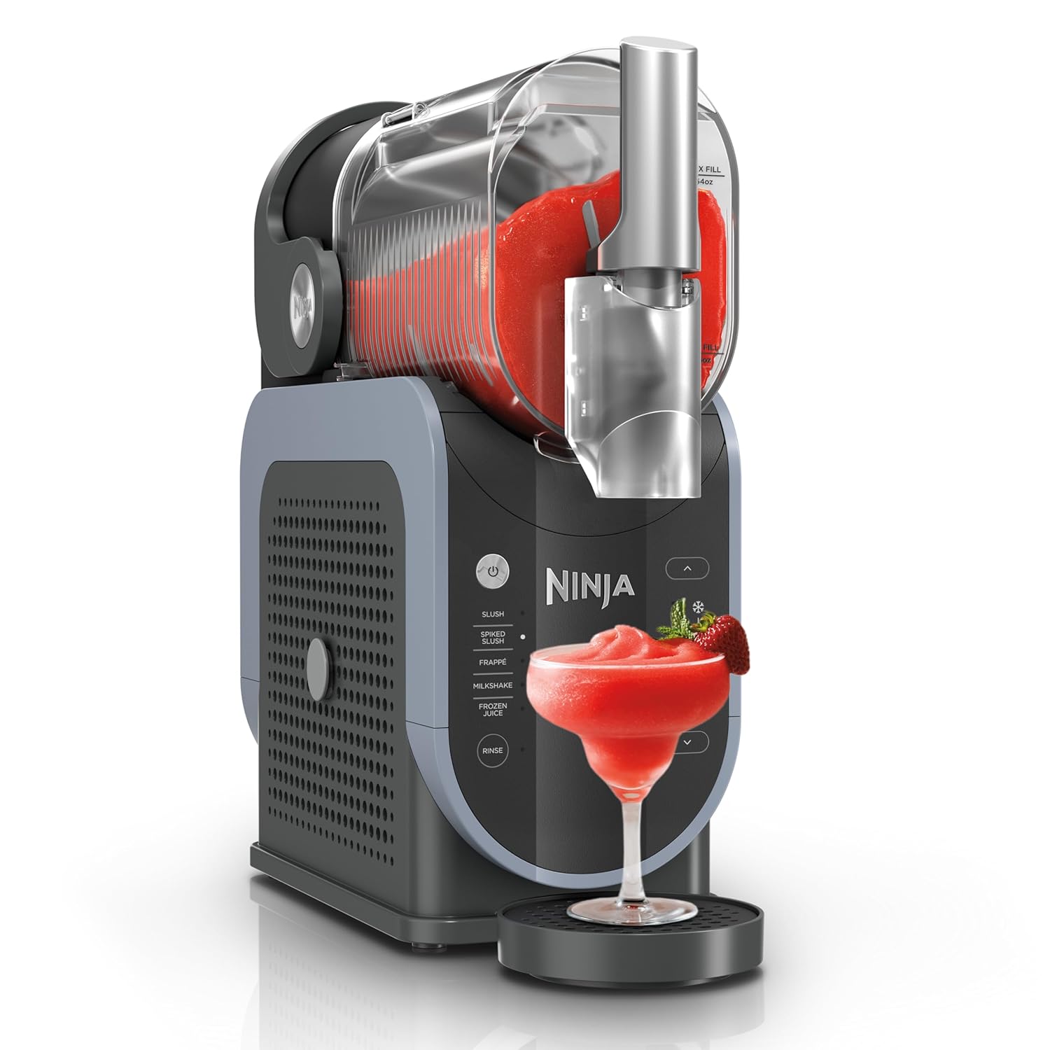 SLUSHi with RapidChill Technology, 88 oz. Frozen Drink & Slushie Machine, 5 Preset Programs, Margaritas, Frappés, and More, Premium Accents, Black, FS301