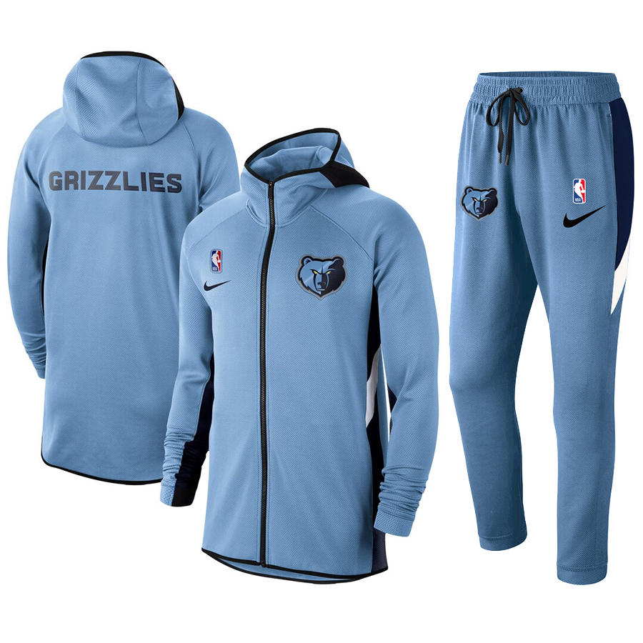 Men's Memphis Grizzlies 2019/20 Showtime Full-Zip Therma Flex Performance Hoodie