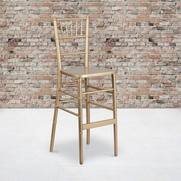 Flash Furniture Hercules Series Gold Wood Chiavari Barstool