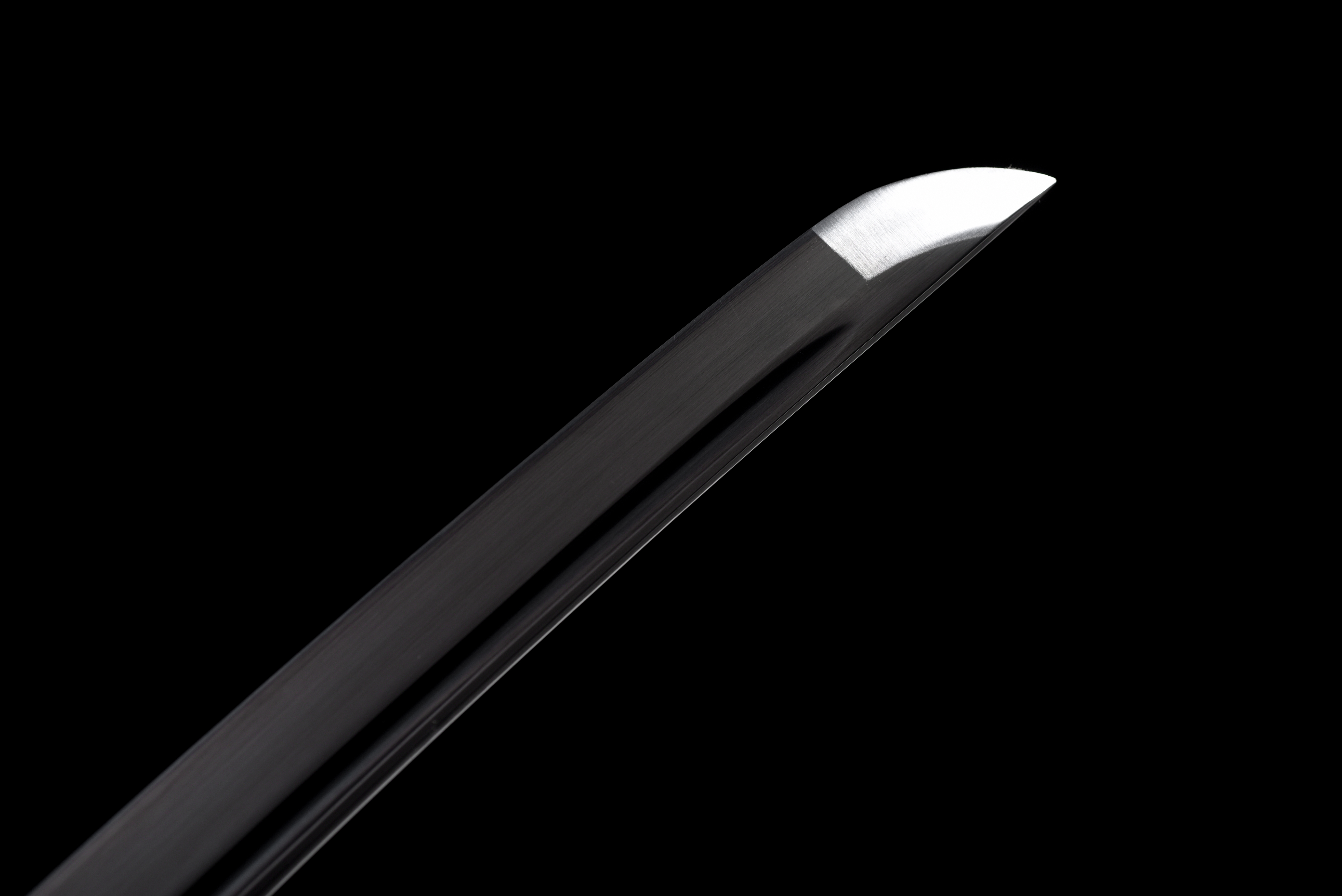 Black Wave Katana – Manganese Steel, Black Baked, Full Tang