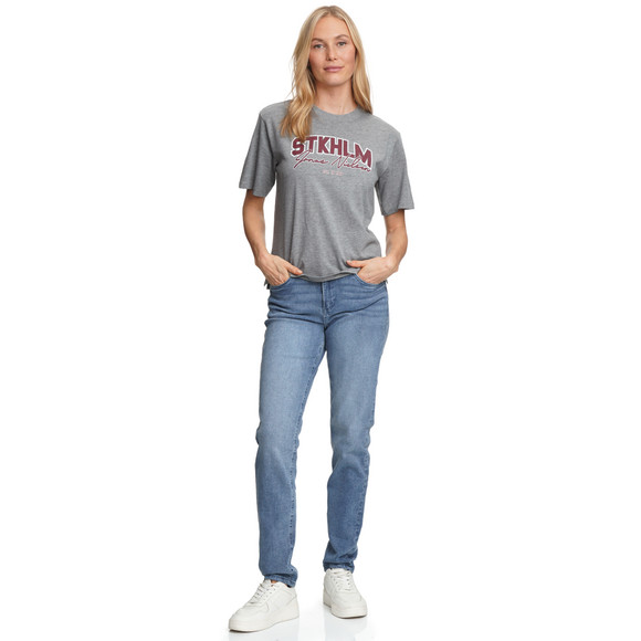 Jonas Nielsen Damen T-Shirt mit Brust-Print