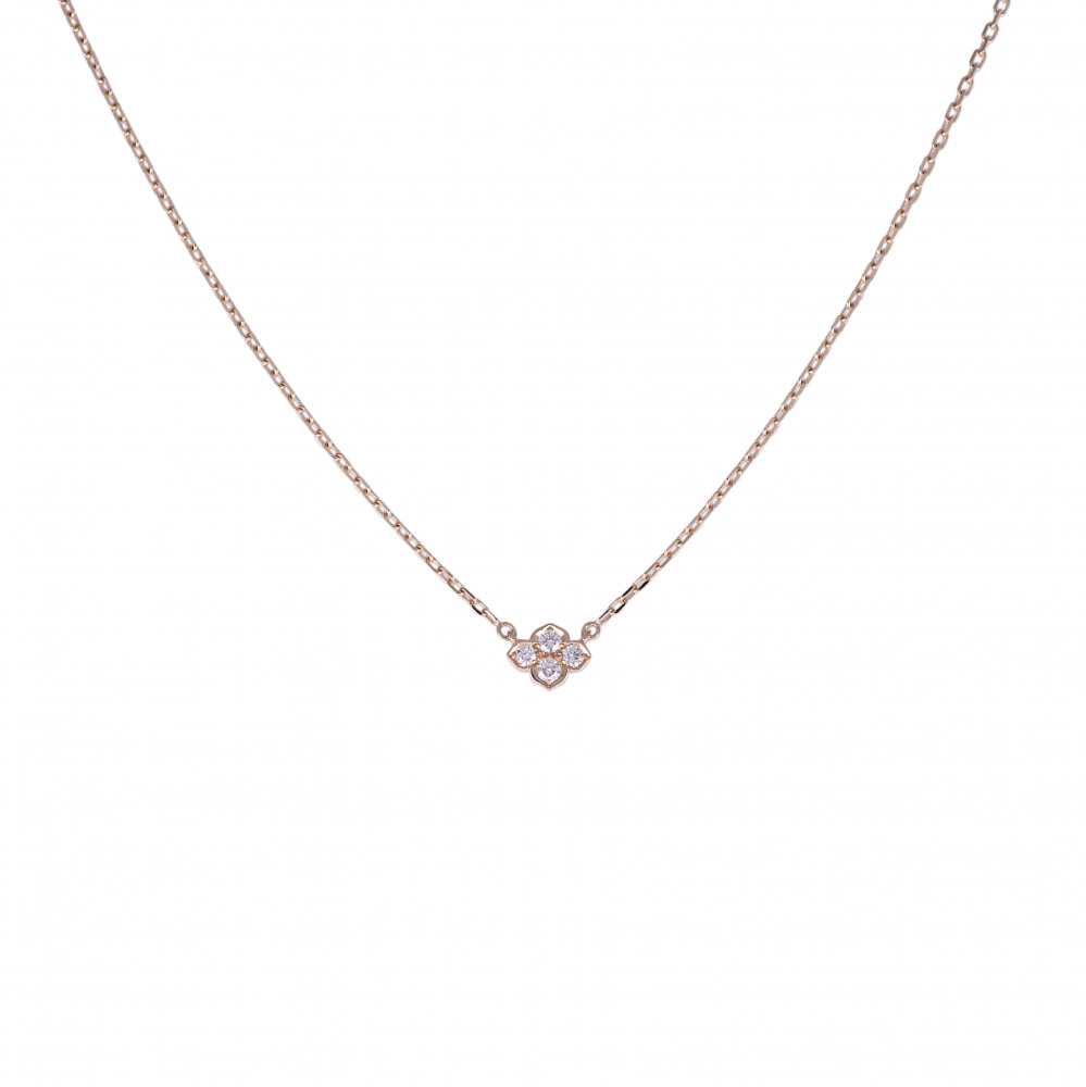 Cartier Hindu K18PG Pink Gold Necklace Diamond