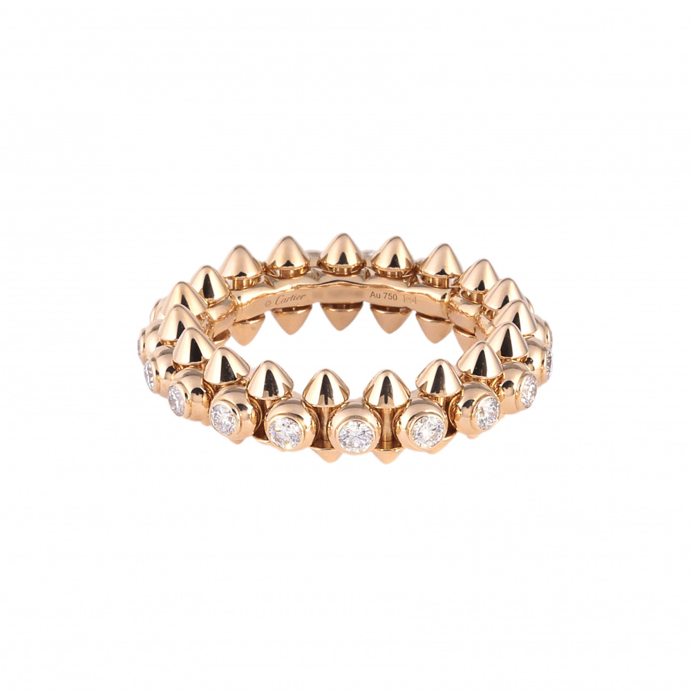 Cartier Crash Ring 18K Rose Gold Diamond N4765400