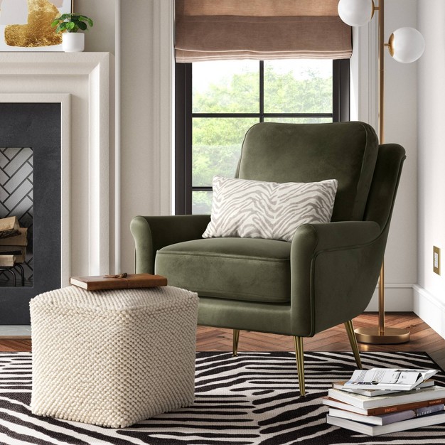 Lucine Pouf With Removable Fill Cream