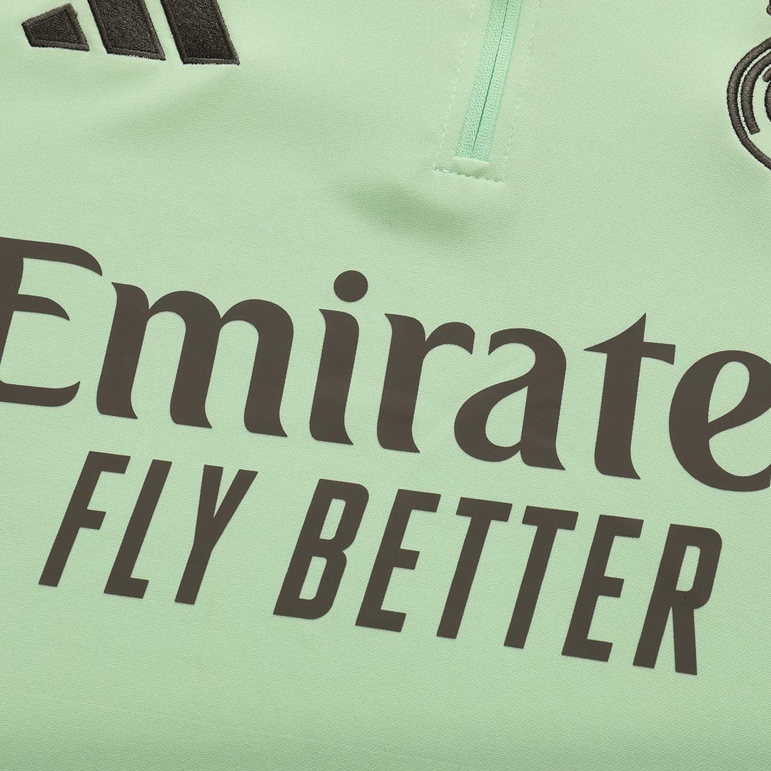 Real Madrid 1/4 Zip Tracksuit 2025/26 Green
