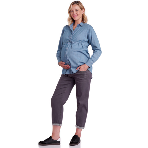 Gina Mama Damen Umstandsbluse mit Bindeband