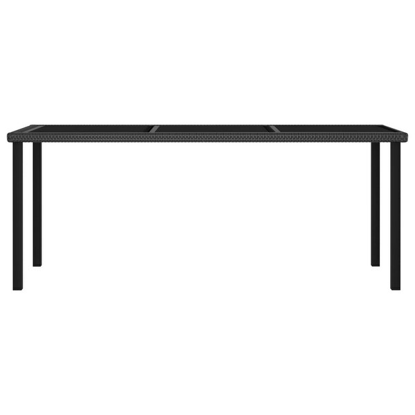 vidaXL Patio Dining Table Black 70.9