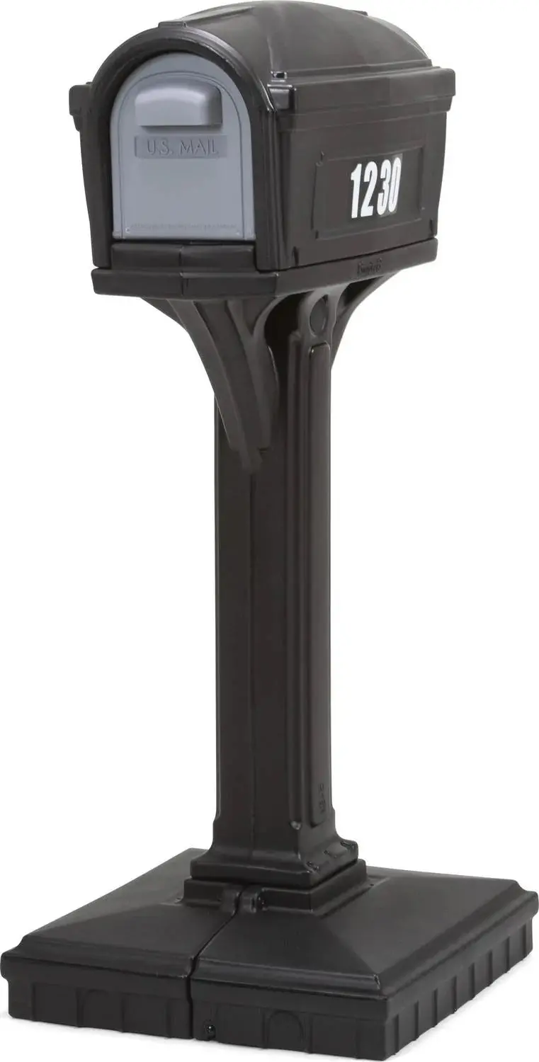 Traditional Black Plastic Residential Mailbox – Durable, Weather-Resistant Curbside Delivery Box