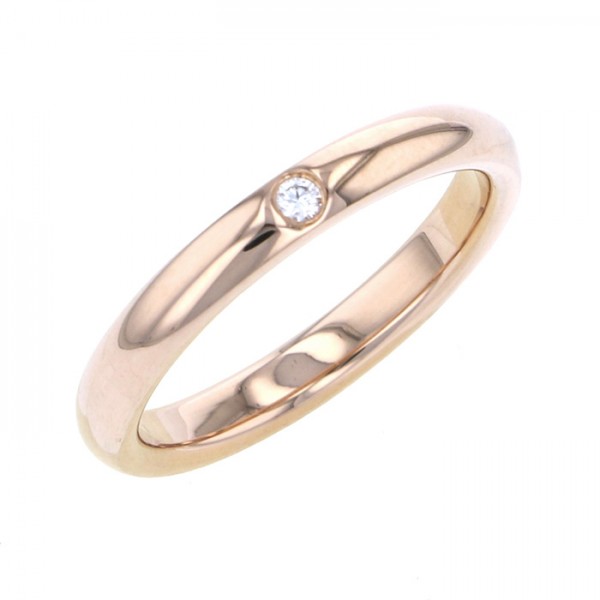 Tiffany & Co. Tiffany Band Ring K18PG Pink Gold Ring Diamond