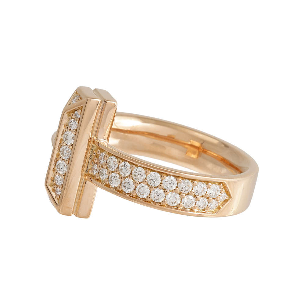 Tiffany & Co. Tiffany T One Ring 18K Rose Gold Diamond 68169798