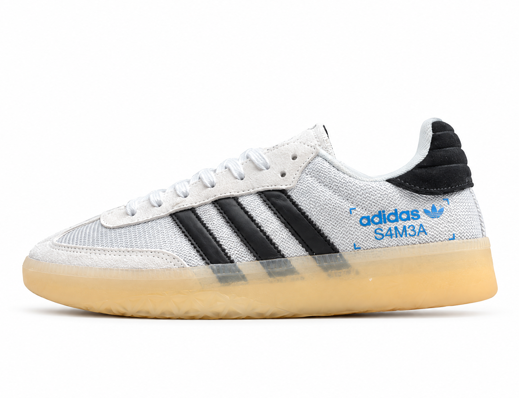 Adidas Samba Rm Shoes Crystal White/Core Black/Bluebird EE5508