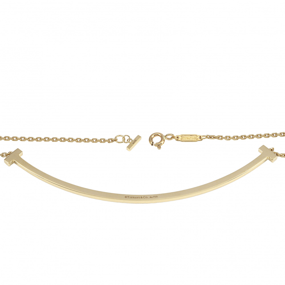 Tiffany & Co. Tiffany T Smile Xl Necklace 18K Yellow Gold Diamond 67513460