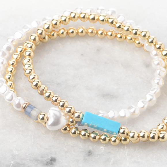 Gina Benotti 3 Damen Armbänder im Set