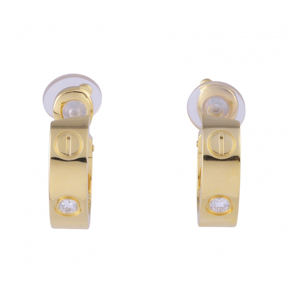 Cartier Love Earrings 18K Yellow Gold Diamond B8022900