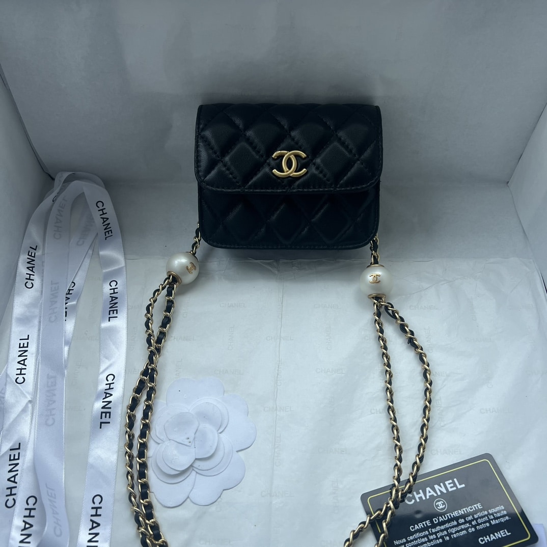Chanel Clutch With Strap Pearlescent Black 13Cm/5.1in Ap4010 B16719 94305