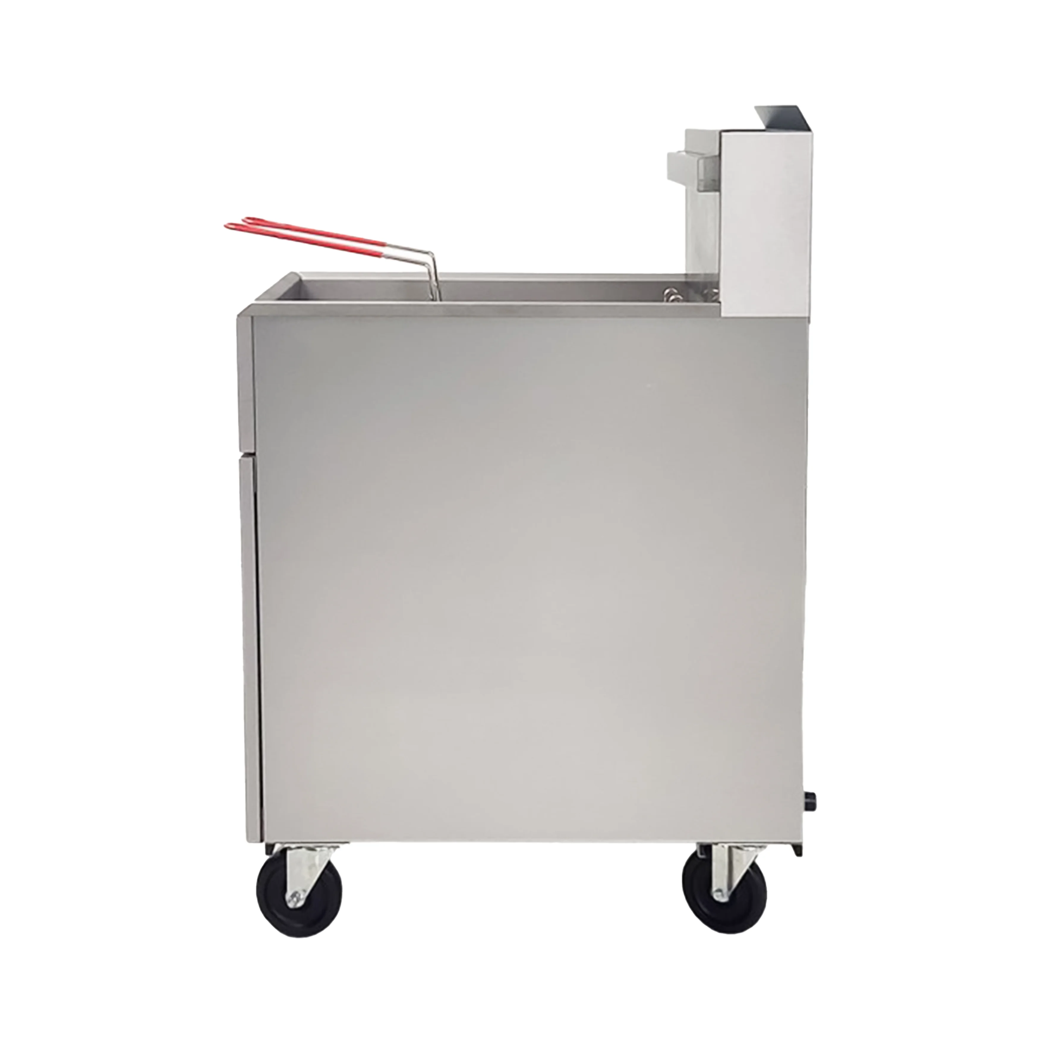 40 lbs Commercial Natural Gas Deep Fryer 90,000 BTU Dual Tanks 15.6''x30''x45.5''